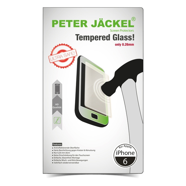 Displayschutz-Glas für Apple iPhone 6/6S, HD Glass Protector