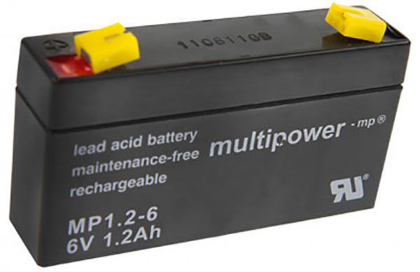 Blei-Akku Multipower MP1.2-6, 6 Volt, 1,2 Ah