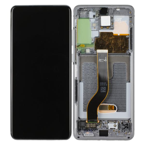 LCD Display mit Rahmen für Samsung Galaxy S20+ G985F, Galaxy S20+ 5G G986F, Cosmic Grey