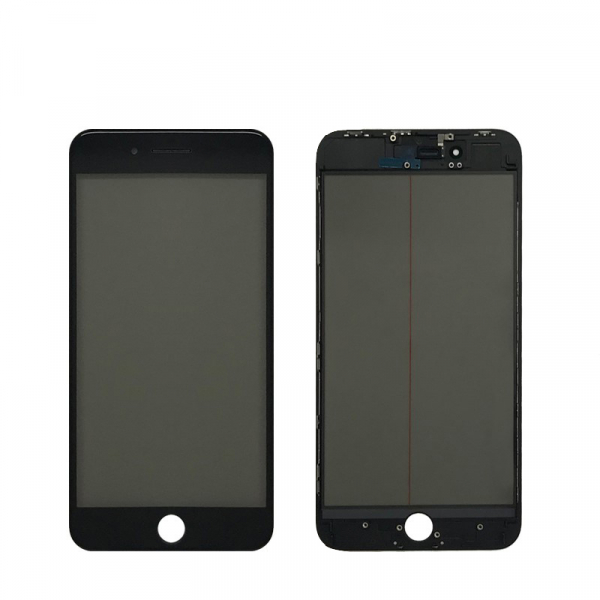 Display-Frontglas, kaltgepresst, mit Rahmen, OCA und Polarisator für iPhone 7 Plus, schwarz