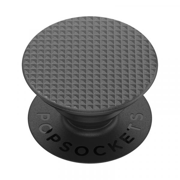 PopSockets PopGrip Knurled Texture Black - ausziehbarer Griff für Handys