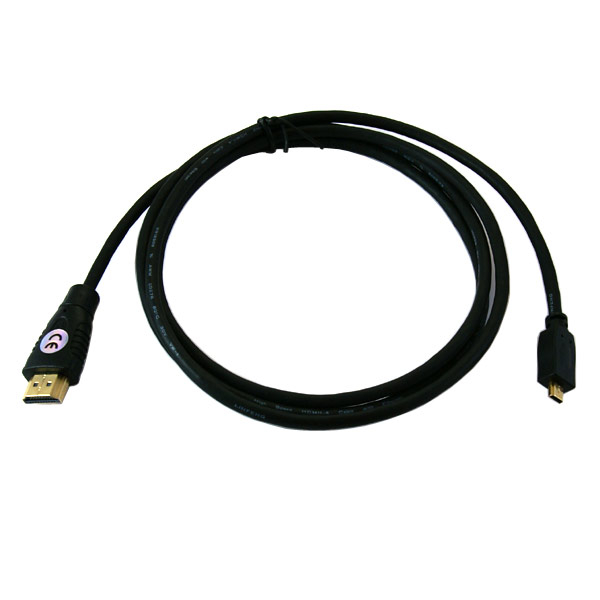HDMI Kabel, HDMI Typ A auf HDMI-Micro Typ D Stecker, High-Speed, mit Ethernet, 5 m Länge