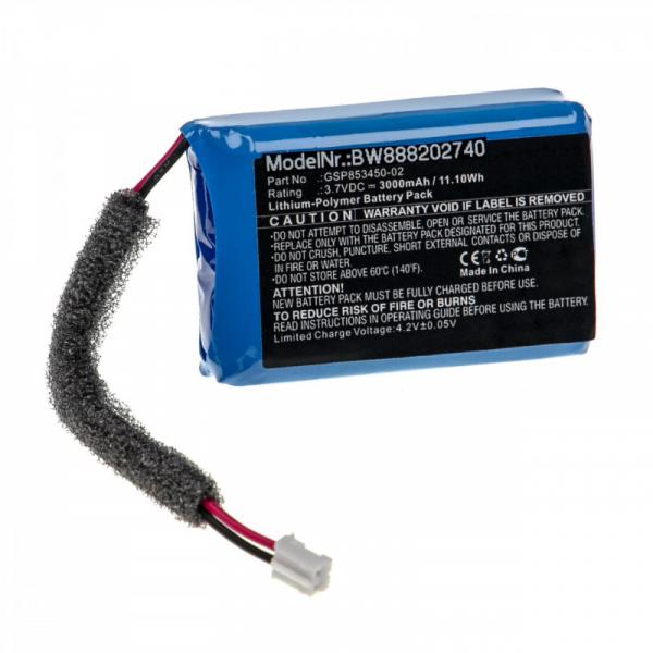 Akku für JBL Turbo, wie GSP853450-02, Li-Polymer, 3,7 V, 3000 mAh