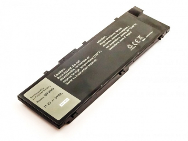 Akku für Dell Precision M7710, M7510, 11.4V, Li-Polymer, wie 0FNY7, 451-BBSE, MFKVP, T05W1