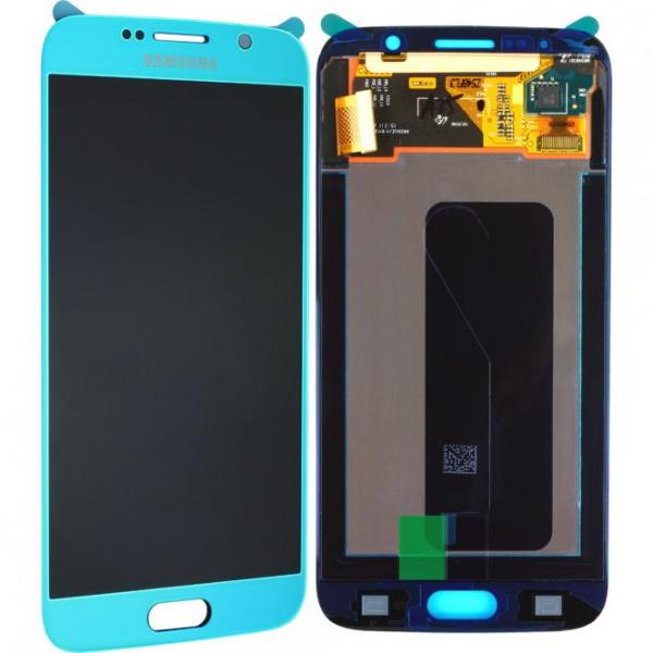 Komplett LCD+ Frontcover für Samsung Galaxy S6 G920F, blau, wie GH97-17260D