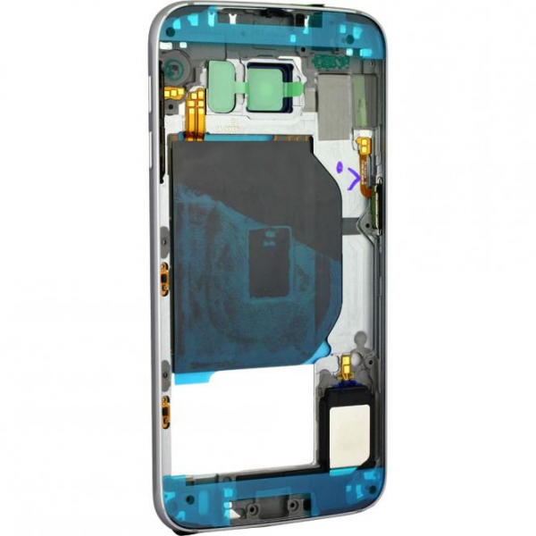 Mittelrahmen für Samsung Galaxy S6 G920F, schwarz, aufbereitet
