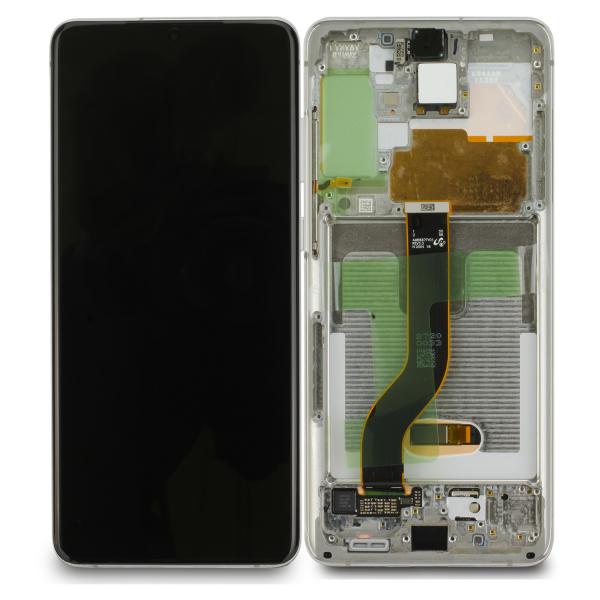 LCD Display mit Rahmen für Samsung Galaxy S20+ G985F, Galaxy S20+ 5G G986F, Cloud White