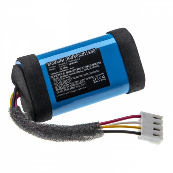 Akku für JBL Flip 5, wie 1INR19/66-2, ID1060-B, Li-Ionen, 3,7 V, 5200 mAh