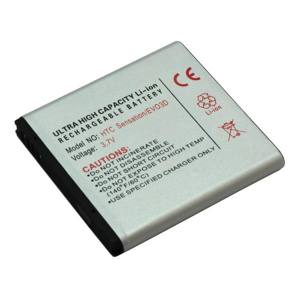 Akku für HTC Sensation, Sensation XE, wie BA S560, BA S590, BA S640, BA S780, 1650 mAh