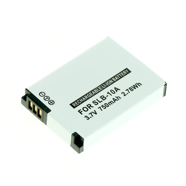 Akku wie Samsung SLB-10A für ES, EX, HMX-U, HZ, IT100, L100, M100, NV, P, PL, SL, TL, WB, 750 mAh