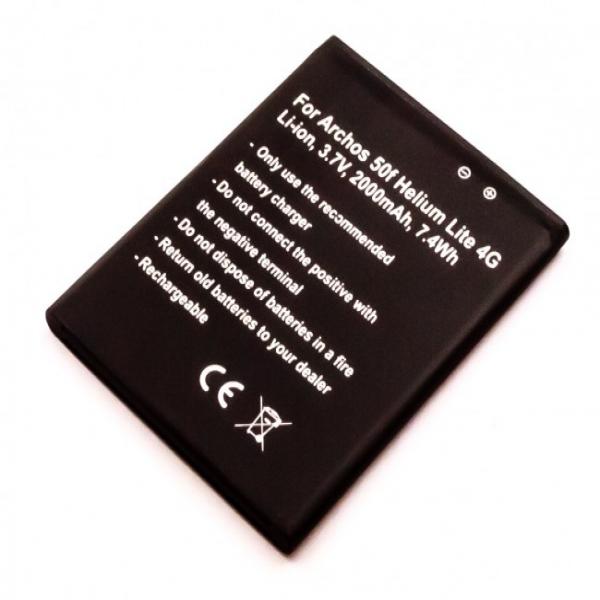 Akku für Archos 50f Helium Lite, wie AC50FHE, GX395872 2000mAh 3,7V