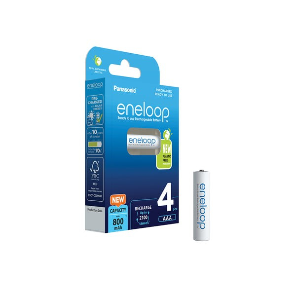 Akkus Panasonic Sanyo Eneloop Micro AAA, Ni-Mh, 4er-Box, wie 824, E92, LR03N, 24A, K3A, R03, LR3