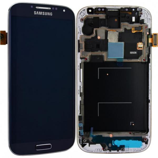 Komplett LCD+ Frontcover für Samsung Galaxy S4 LTE+ i9506, grau, wie GH97-15202B