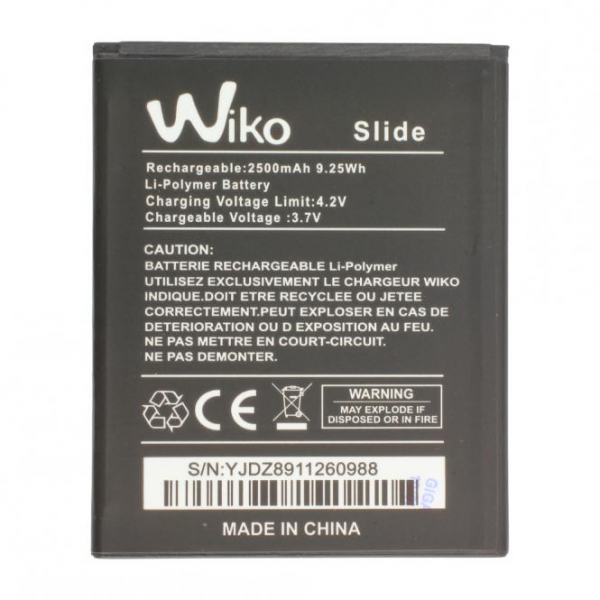 Akku Original für Wiko Slide, 4.2 V, 2500 mAh
