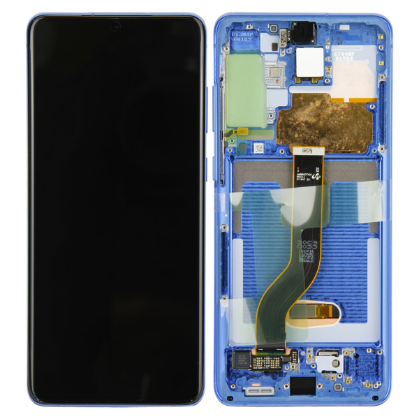 LCD Display mit Rahmen für Samsung Galaxy S20+ G985F, Galaxy S20+ 5G G986F, Aura Blue