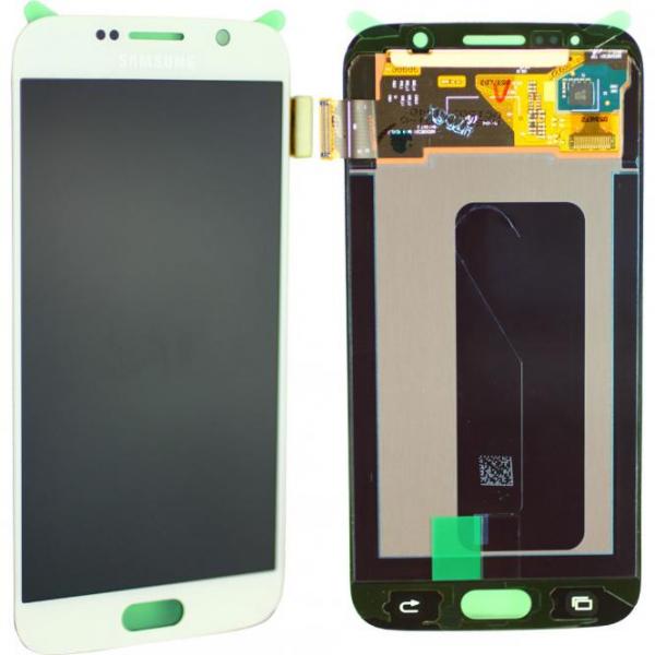 Komplett LCD+ Frontcover für Samsung Galaxy S6 G920F, weiß, wie GH97-17260B