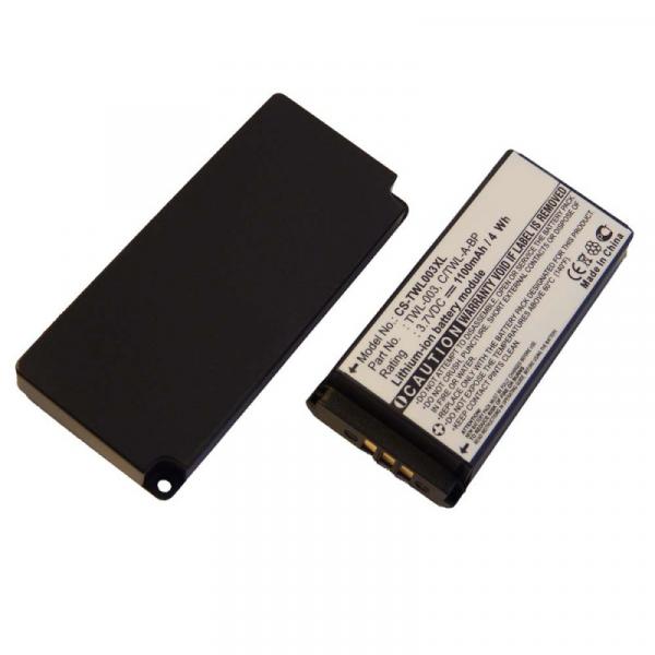 Extended-Akku inkl. Rückdeckel für Nintendo DSi, NDSi, NDSiL, wie C/TWL-A-BP, 3,7 V, 1100 mAh