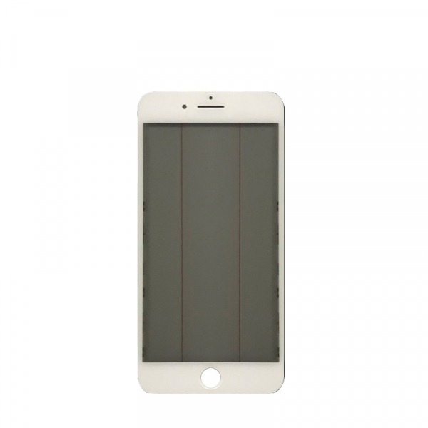 Display-Frontglas, kaltgepresst, mit Rahmen, OCA und Polarisator für iPhone 8 Plus, weiß