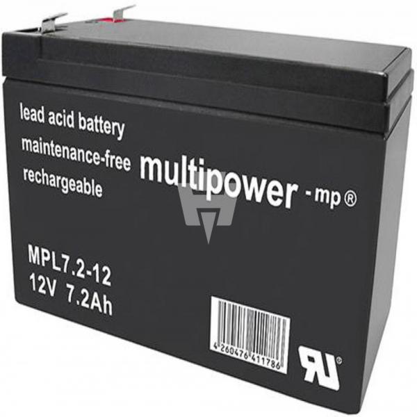 Blei-Akku Multipower MPL7.2-12B, 12 Volt, 7,2 Ah, 10-Jahres-Batterie