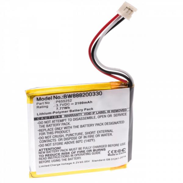 Akku für Harman Kardon Esquire Mini, wie P655252, 3,7 V, 2100 mAh, Li-Polymer