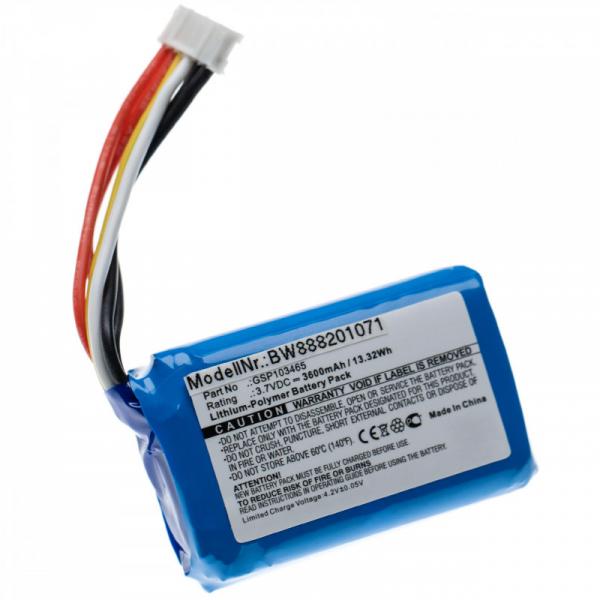 Akku für JBL Link 10, wie GSP103465, Li-Polymer, 3.7 V, 3600 mAh