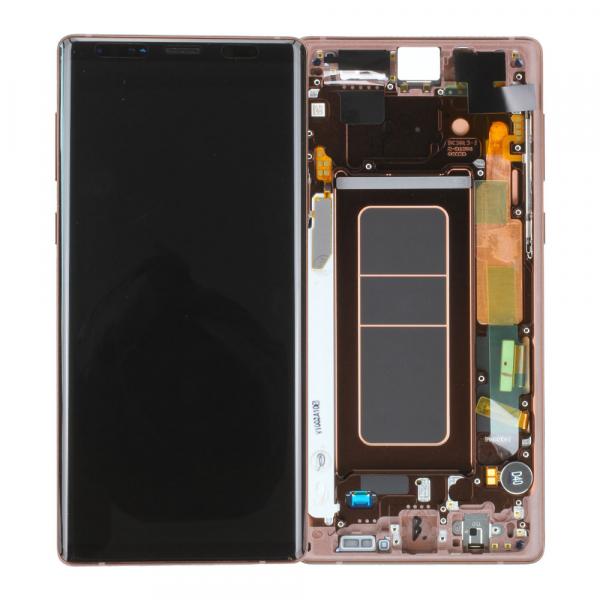 LCD Kompletteinheit inkl. Frontcover für Samsung Galaxy Note 9 N960F, gold