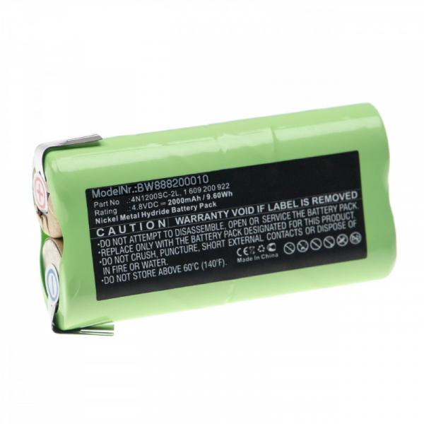 Akku für Bosch Grasschere AGS50, P800S, wie 4N1200SC-2L, 1 609 200 922, 4,8V, 2000mAh, Ni-Mh