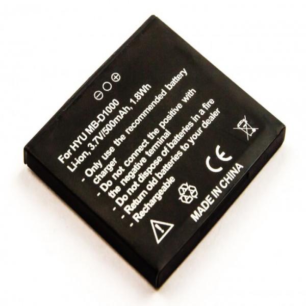 Akku für Hyundai MB-D1000, wie BP-D1000, 3,7V, 500mAh, Li-Ion