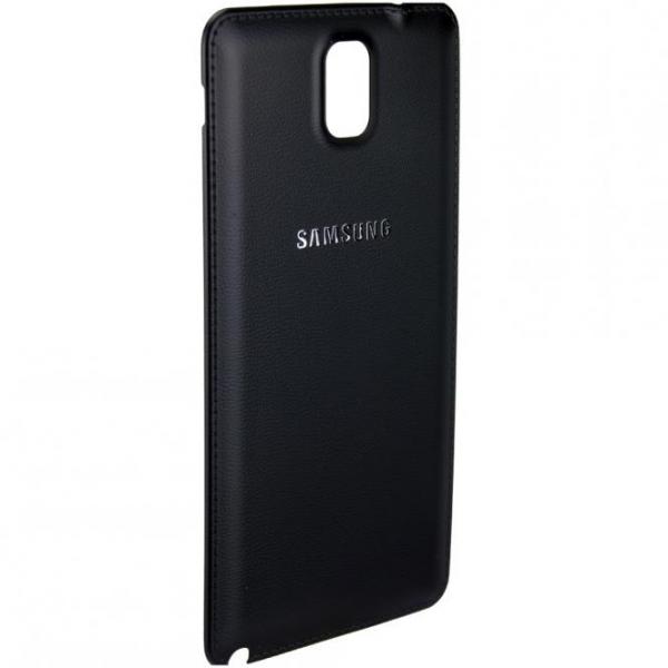 Original Akkudeckel für Samsung Galaxy Note 3, schwarz Lederoptik