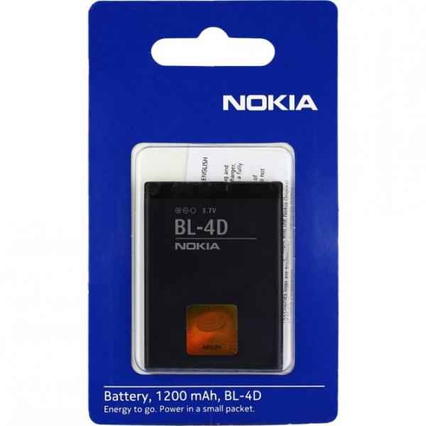 Akku Nokia original BL-4D für 702, N97 mini, N8, E5, E7, T7-00, 1200 mAh, 3.7V, im Blister