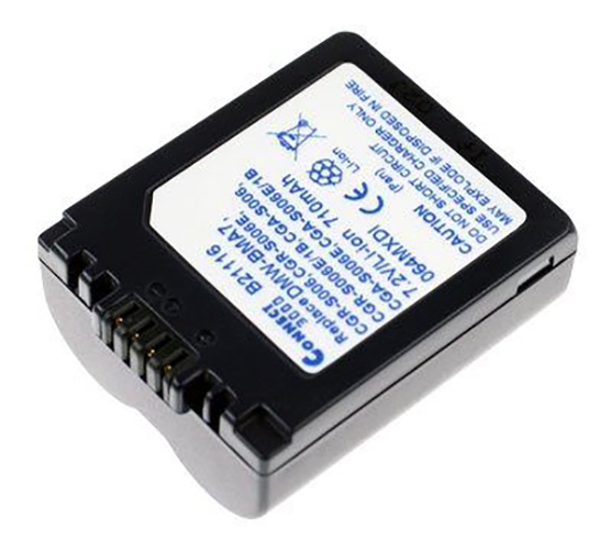 Akku wie Panasonic CGA-S006, CGA-S006E, CGR-S006E, DMW-BMA7, BP-DC5 für Lumix DMC, Leica BP-DC5E