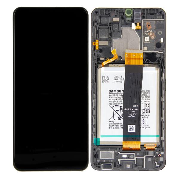 LCD-Kompletteinheit inkl. Akku für Samsung Galaxy A32 5G A326B, schwarz