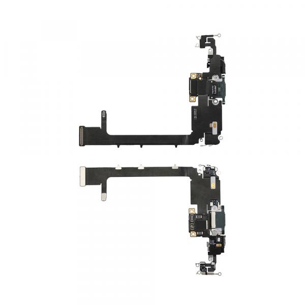 Dock-Connector mit Flexkabel, passend für iPhone 11 Pro Max, ohne Connector-Chip, dunkelgrün