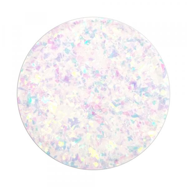 PopSockets PopGrip Iridescent Confetti White - ausziehbarer Griff für Handys