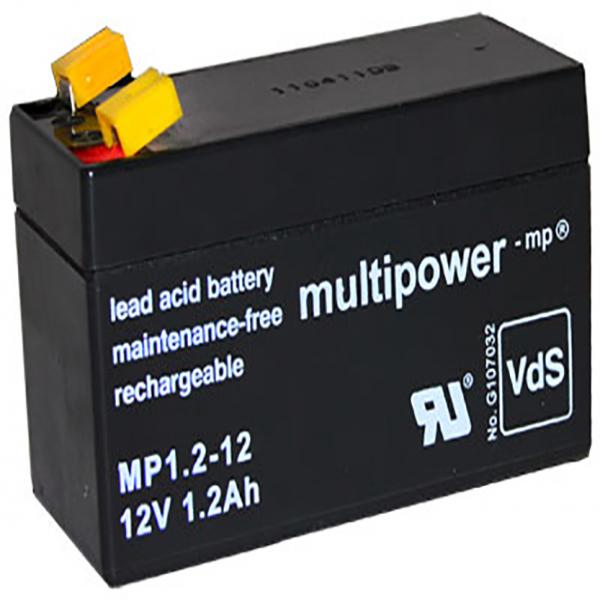 Blei-Akku Multipower MP1.2-12, 12 Volt, 1,2 Ah