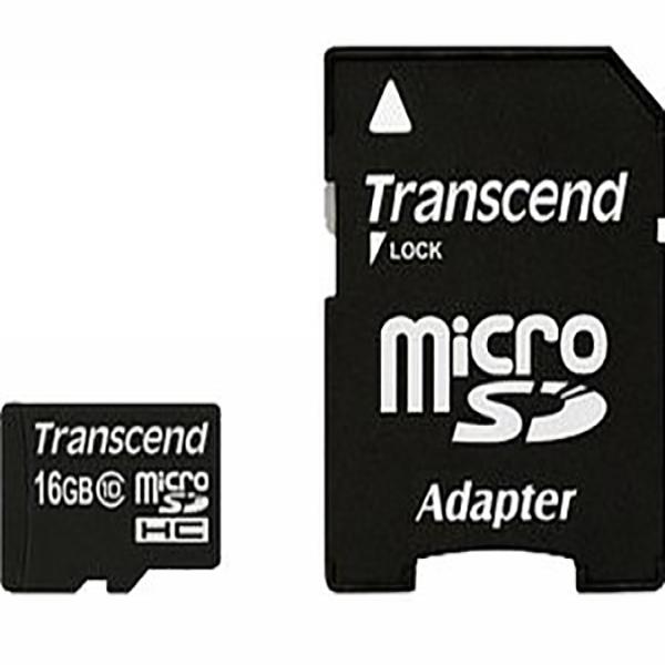 Speicherkarte micro-SD HC Card (Trans Flash), 16GB, Class 10, inkl. Adapter auf SD-Card