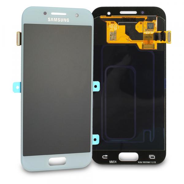LCD-Kompletteinheit für Samsung Galaxy A3 2017 A320F, blau