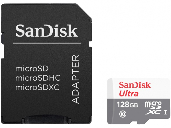 Speicherkarte micro-SDXC Card (Trans Flash), 128 GB, Class 10, inkl. Adapter auf SD-Card