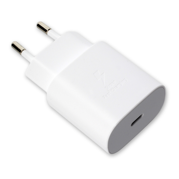 Netzlader/ Schnell-Ladegerät original Samsung EP-TA800NWE ohne Datenkabel, USB-C Anschluss, weiß