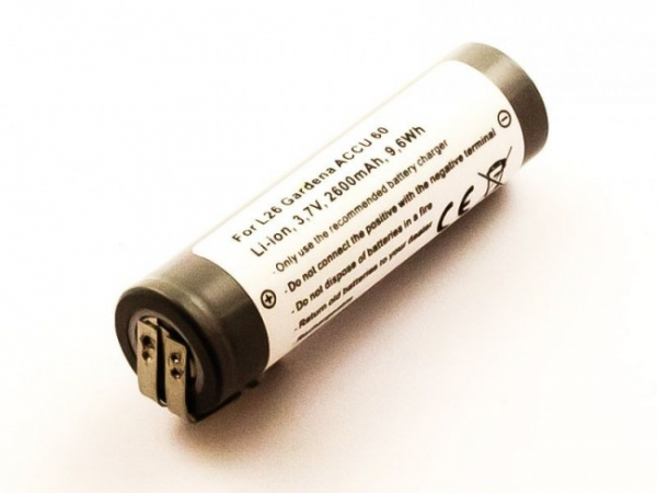 Akku für Gardena Rasenkantenschere, Strauchschere ContourCut, wie 08800-000.640.00, 2600 mAh, 3.7V