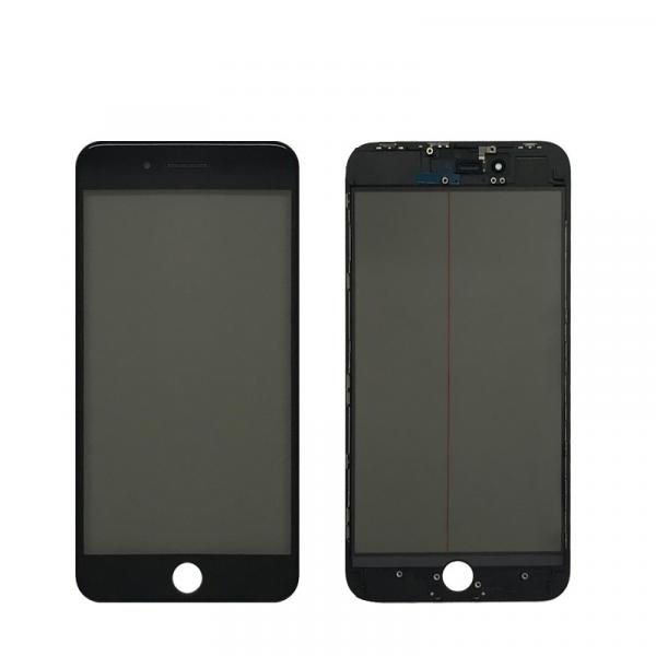 Display-Frontglas, kaltgepresst, mit Rahmen, OCA und Polarisator für iPhone 7, schwarz
