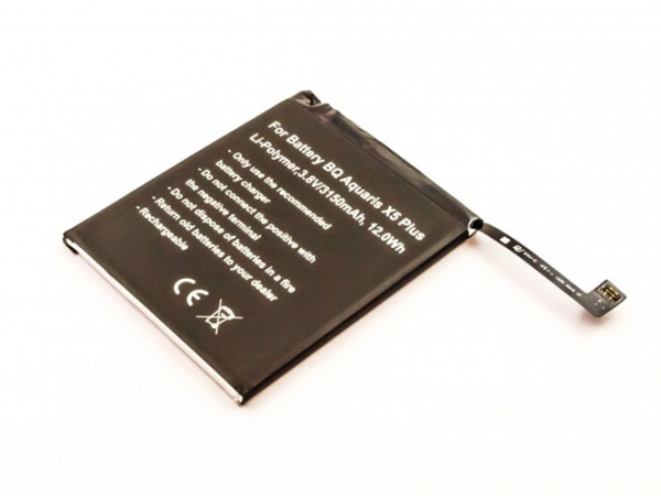 Akku wie 3200 für BQ Aquaris X5 Plus, 3150 mAh, 3.8V, Lithium Polymer