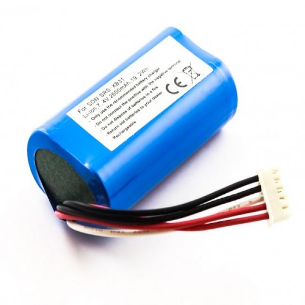 Akku für Sony SRS-XB31, wie ST-06, Li-Ion, 7,4 V, 2600 mAh