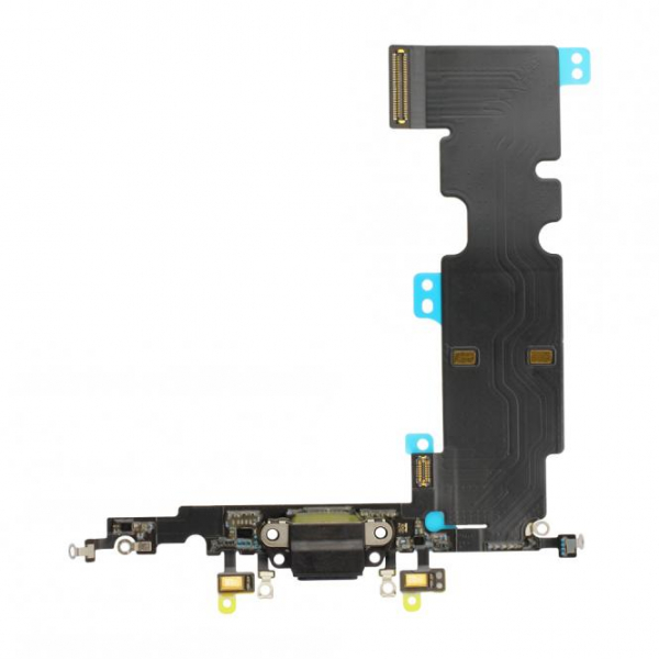 Dock-Connector-Lightning-Anschluß, Audio-Buchse, Mikro, Antenne, Flexkabel, für iPhone 8 Plus, black